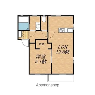 富貴原ハイツABC棟【A201号室】の間取り