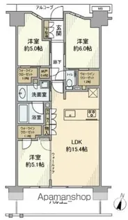 ジオ板橋大山【6階】の間取り