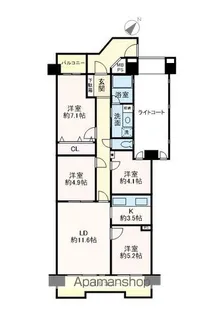 エルシティ新浦安4番館【312号室】の間取り