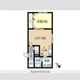 LA CONFORTO CHITOSE【201号室】の間取り