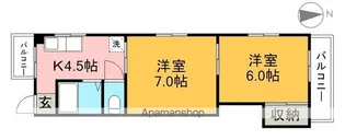 武田マンション(桟橋)【2階】の間取り