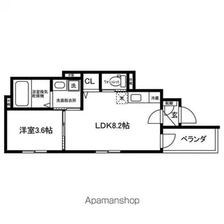 YUMAISON WEST【303号室号室】の間取り