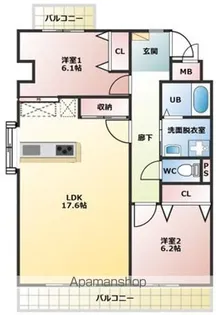 第二稲熊ビル【3階】の間取り