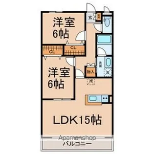 ハイツビオラ【202号室号室】の間取り