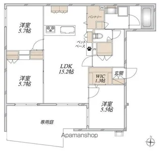 ヘーベルメゾン・カノーラ【1階】の間取り
