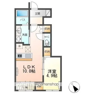 CRAIS(クレイズ)B【106号室】の間取り