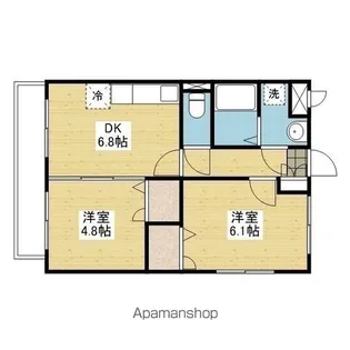 マリベール南梅本 C棟【101号室】の間取り