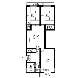 シャンブル東山【3階】の間取り