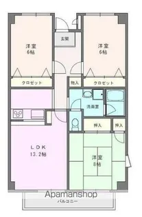 サンクレール【4階】の間取り