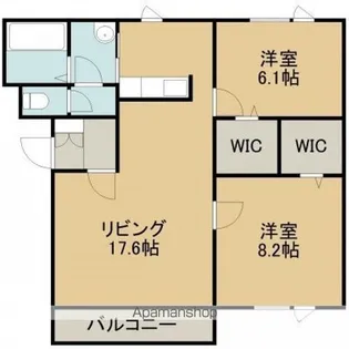 ビラミカエルNO.7【1階】の間取り