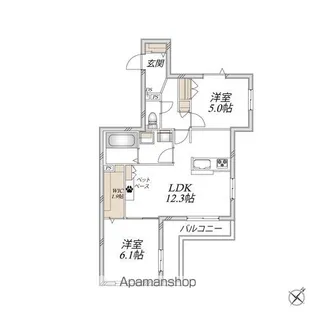 レザンテラス【2階】の間取り