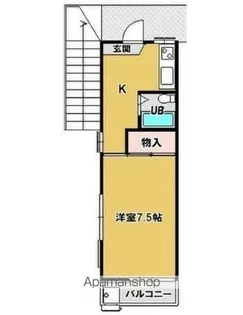 コーポ前地【105号室】の間取り