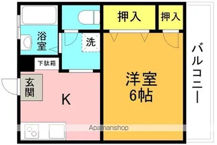 グラン香美【102号室】の間取り
