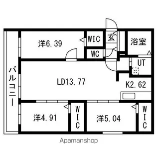 ciel幌平橋【2階】の間取り