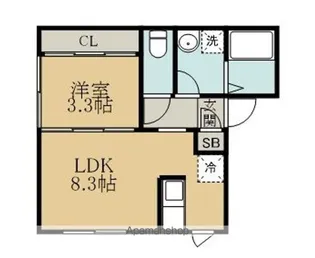 BAU銀杏町【1階】の間取り