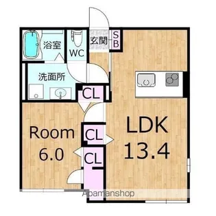 ベルリード平田町【101号室】の間取り