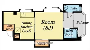 コーポまつの木【2-D号室】の間取り