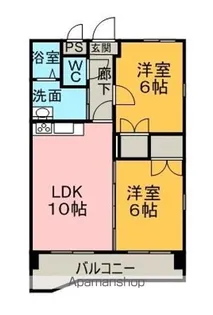 ボヌール【2-E号室】の間取り