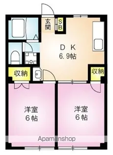 リバーサイド多摩【1階】の間取り
