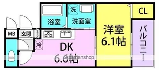 レクエルド東園田【3階】の間取り