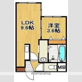 アマン恵庭【211.号室】の間取り
