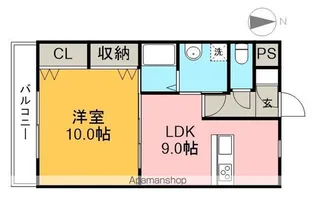 クレドール南川添【4階】の間取り