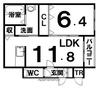 仮)西17南36AP【202号室】の間取り