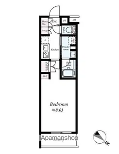 B CITY APARTMENT TOKYO SOUTH【3階】の間取り