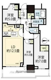 幕張ベイパークライズゲートタワー【38階】の間取り