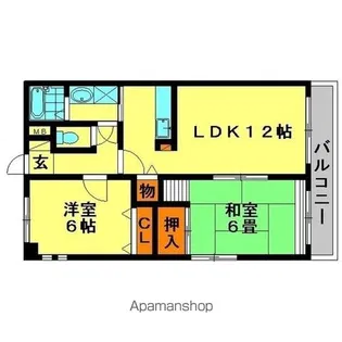 シティーキャッスル【3階】の間取り