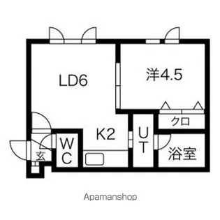 リッチタウン栄通壱番館【2階】の間取り
