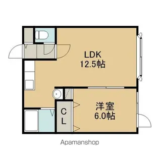 ドムール新開A【201号室】の間取り
