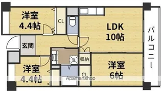 CH.158RESIDENCE NAKANOSHI【6階】の間取り