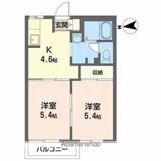 ディアス田園I【2階】の間取り