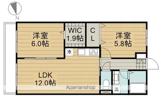 めぞん どぅ あんそれいゆ【1階】の間取り
