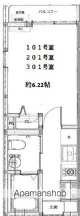 ベルメント東千葉【2階】の間取り