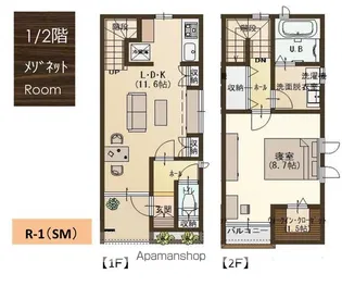 ユーソニアン・前川東A【1階】の間取り