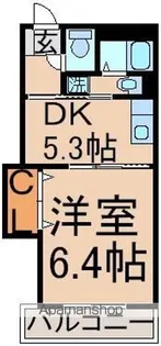 ディアーパル【202号室】の間取り