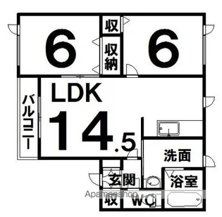 ドルチェカルデア【2-A号室】の間取り