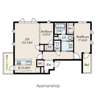 SーRESIDENCE平尾WEST【2階】の間取り
