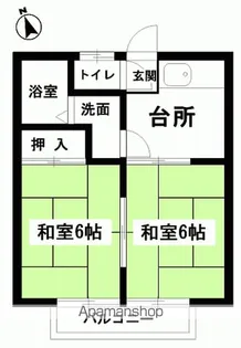 コーポオーガスト【2階】の間取り