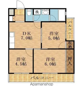 ロイヤルハイツコニシ【2階】の間取り