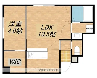イオ・リアン坂本Ⅱ【105号室】の間取り
