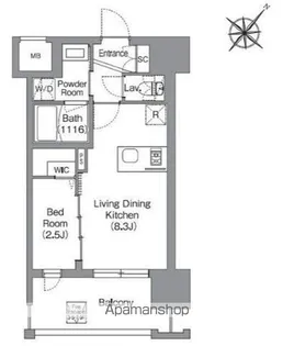 SEASON FLATS渡辺通【2階】の間取り
