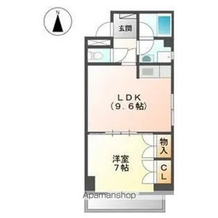 レジデンス志賀【4C号室】の間取り