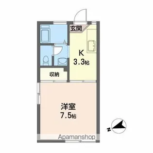 ニューリーブスB【201号室】の間取り