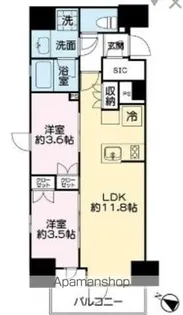 ネベル仙台一番町RECENT【11階】の間取り