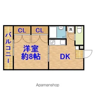 グリーンパーク1【306号室】の間取り