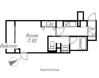 フレールコート東別院【4階】の間取り