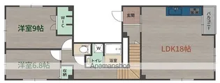 中津リバーサイドコーポ【5階】の間取り